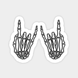 Rock and roll sign, skeleton hands Sticker